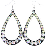 Mi Amore AB Finish Dangle-Earrings Multicolor/Black