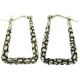 Mi Amore Textured Hoop-Earrings Gold-Tone/Black