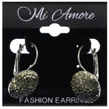 Mi Amore Dangle-Earrings Green/Silver-Tone