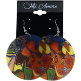 Mi Amore Cello Flower Dangle-Earrings Multicolor & Silver-Tone