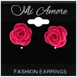 Mi Amore Rose Stud-Earrings Pink