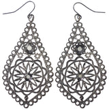 Mi Amore Flower Dangle-Earrings Silver-Tone