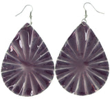 Mi Amore Glitter Dangle-Earrings Purple/Silver-Tone