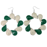 Mi Amore Dangle-Earrings White/Green