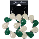Mi Amore Dangle-Earrings White/Green
