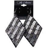 Mi Amore Dangle-Earrings Silver-Tone/Black