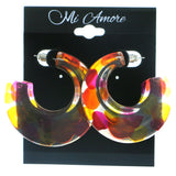 Mi Amore Polka Dot Hoop-Earrings Clear/Multicolor