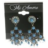 Mi Amore Drop-Dangle-Earrings Silver-Tone/Blue