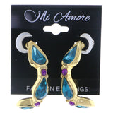 Mi Amore Dangle-Earrings Gold-Tone/Blue