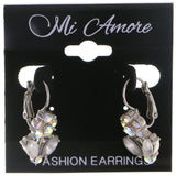 Mi Amore Flower Dangle-Earrings Silver-Tone