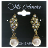 Mi Amore AB Finish Dangle-Earrings Gold-Tone