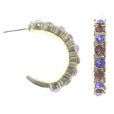 Mi Amore Hoop-Earrings Gold-Tone/Purple