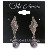 Mi Amore Dangle-Earrings Silver-Tone/Gray