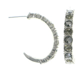 Mi Amore Hoop-Earrings Silver-Tone/Gray