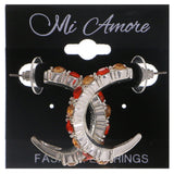 Mi Amore Hoop-Earrings Silver-Tone/Orange