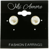 Mi Amore Stud-Earrings White