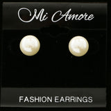 Mi Amore Stud-Earrings White