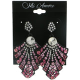 Mi Amore Drop-Dangle-Earrings Black/Pink