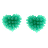 Mi Amore Heart Stud-Earrings Green