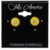 Mi Amore Stud-Earrings Yellow/Silver-Tone