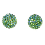 Mi Amore AB Finish Stud-Earrings Green