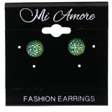 Mi Amore AB Finish Stud-Earrings Green