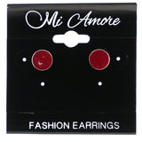 Mi Amore Stud-Earrings Purple/Silver-Tone