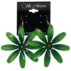 Mi Amore Flower Dangle-Earrings Green