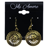 Mi Amore Flower Dangle-Earrings Gold-Tone