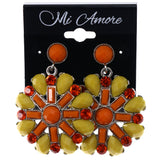 Mi Amore Flower Drop-Dangle-Earrings Yellow/Orange