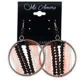 Mi Amore String Art Dangle-Earrings Pink/Brown