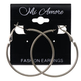 Mi Amore Hoop-Earrings Silver-Tone