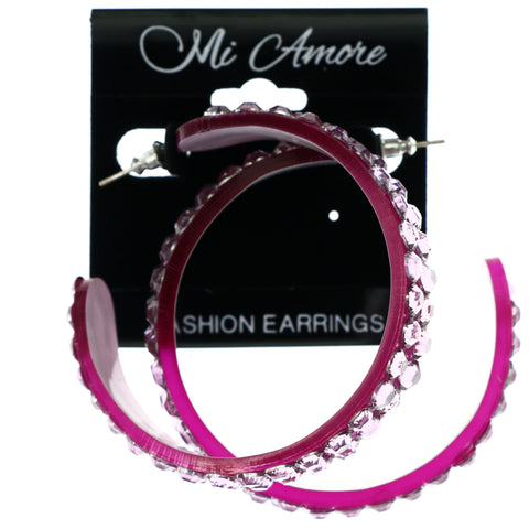 Mi Amore Dangle-Earrings Pink/Purple