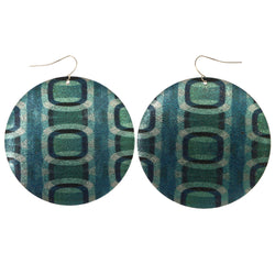 Mi Amore Retro Dangle-Earrings Blue