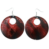 Mi Amore Universe Dangle-Earrings Red/Silver-Tone