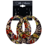 Mi Amore Flower Dangle-Earrings Brown/Multicolor