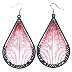 Mi Amore String Art Dangle-Earrings Pink/Black