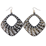 Mi Amore Antiqued Dangle-Earrings Gold-Tone/Black