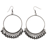 Mi Amore Antiqued Dangle-Earrings Silver-Tone