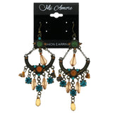 Mi Amore Drop-Dangle-Earrings Brown/Multicolor