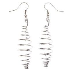 Mi Amore Spring Like Dangle-Earrings Silver-Tone