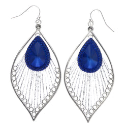 Mi Amore String Art Dangle-Earrings Silver-Tone/Blue