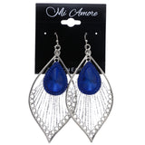 Mi Amore String Art Dangle-Earrings Silver-Tone/Blue