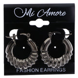 Mi Amore Hoop-Earrings Black