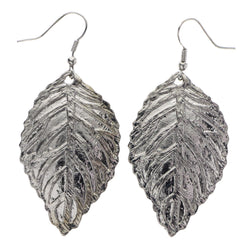 Mi Amore Leaf Dangle-Earrings Silver-Tone