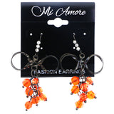 Mi Amore Bow Dangle-Earrings Black/Red