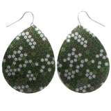 Mi Amore Dangle-Earrings Green/Silver-Tone