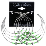 Mi Amore Dangle-Earrings Silver-Tone/Green