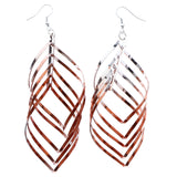 Mi Amore Dangle-Earrings Orange/Silver-Tone