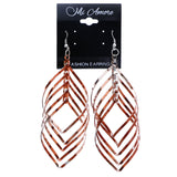 Mi Amore Dangle-Earrings Orange/Silver-Tone